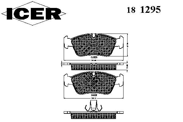 181295 Icer klocki hamulcowe przednie tarczowe