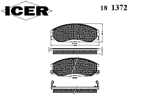 581013AA30 Hyundai/Kia Klocki hamulcowe przednie tarczowe