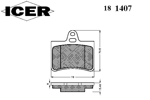 181407 Icer okładziny (klocki do hamulców tarczowych tylne)