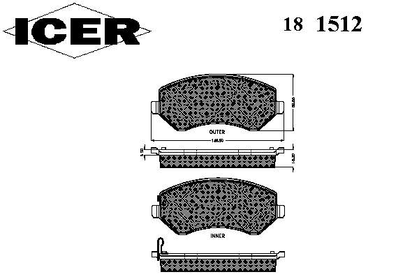 Klocki hamulcowe przednie tarczowe Chrysler 05066427AA cena, od 24,51 USD