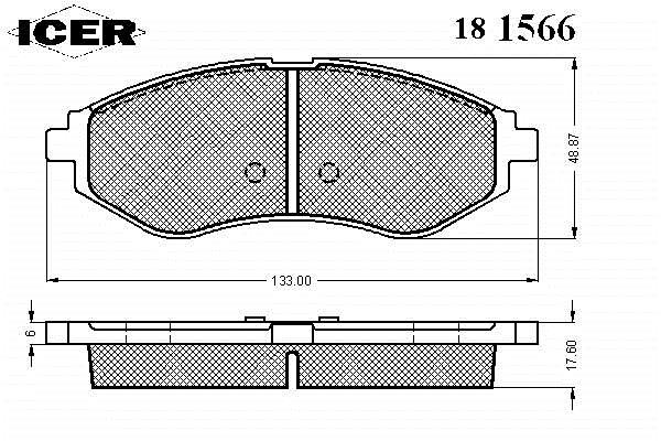 1617266280 Peugeot/Citroen klocki hamulcowe przednie tarczowe