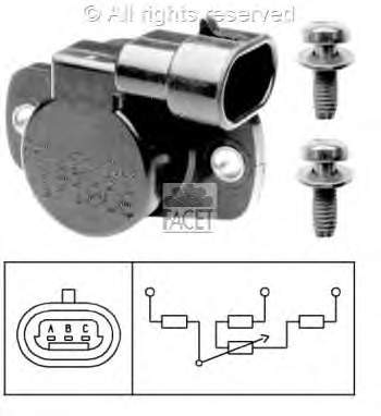 TP0028 Vernet czujnik położenia przepustnicy (potencjometr)