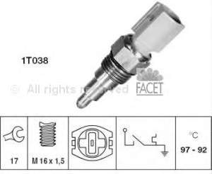 Czujnik temperatury płynu chłodzącego (włączenia wentylatora chłodnicy) 75189 Facet