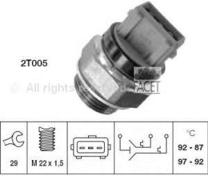 9629976880 Fiat/Alfa/Lancia czujnik temperatury płynu chłodzącego (włączenia wentylatora chłodnicy)