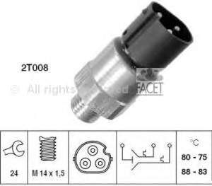 Czujnik temperatury płynu chłodzącego (włączenia wentylatora chłodnicy) 75679 Facet