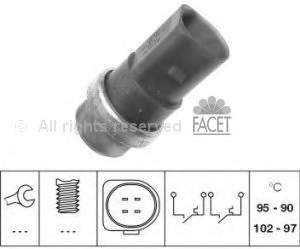 Czujnik temperatury płynu chłodzącego (włączenia wentylatora chłodnicy) Skoda SuperB 1 (3U4)