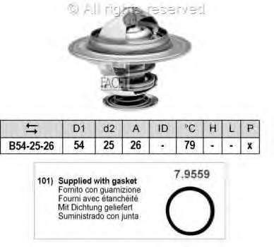 4837166 Fiat/Alfa/Lancia termostat