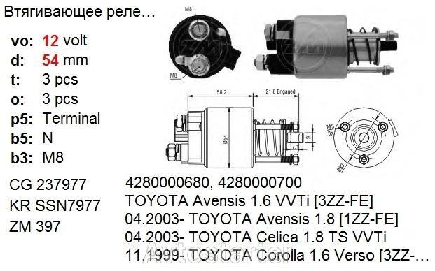 2815038040 Toyota elektromagnes rozrusznika