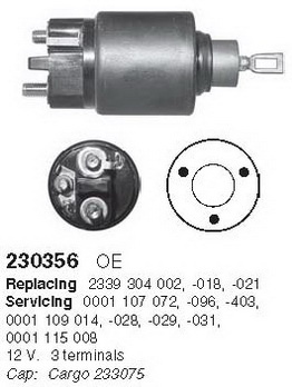 A0011523510 Mercedes elektromagnes rozrusznika