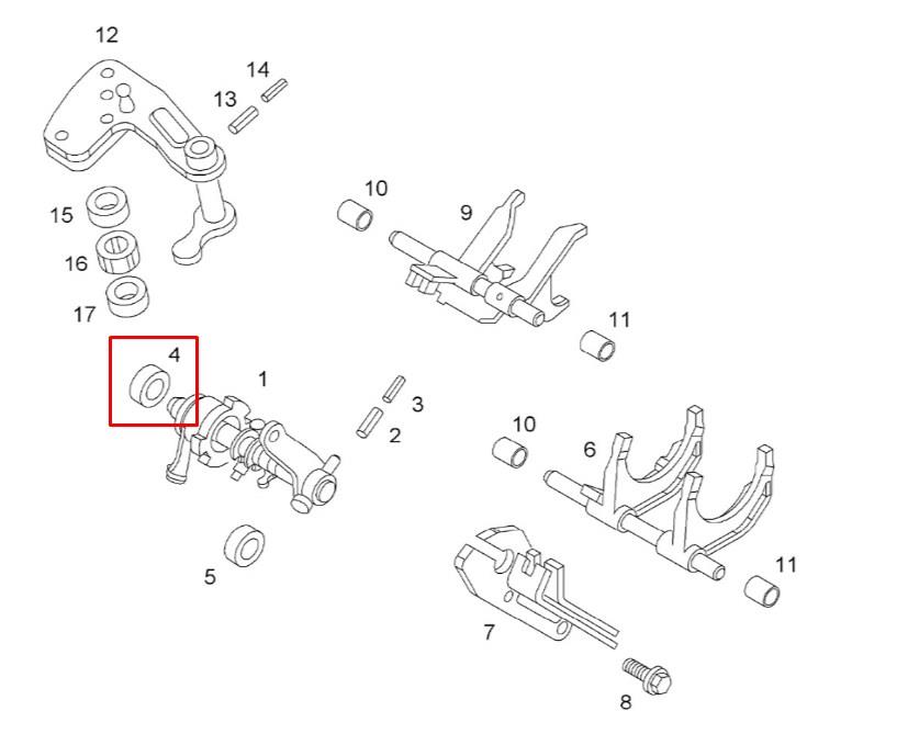 4403789 General Motors tuleja mechanizmu zmiany biegów