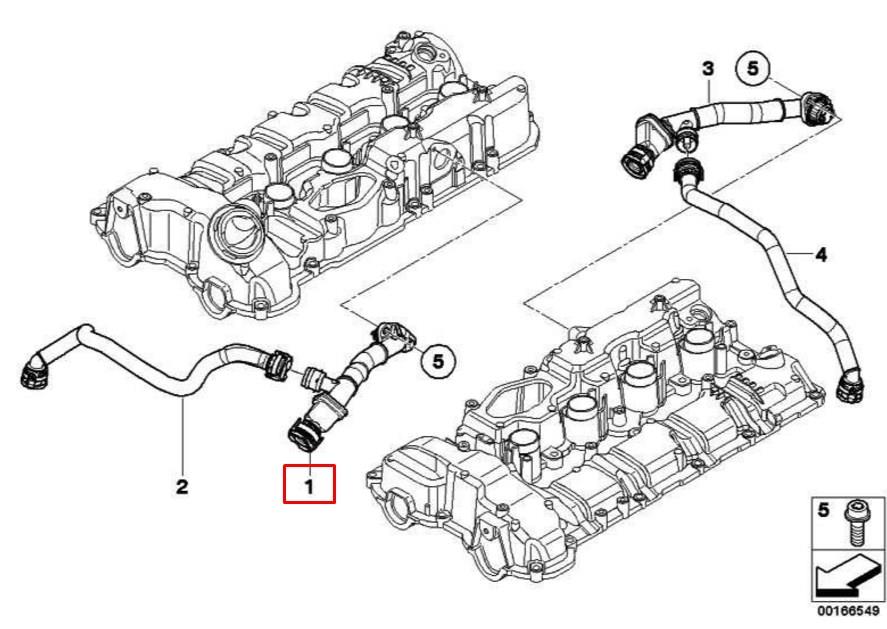 Króciec wentylacji kadłuba (separatora oleju) BMW 11157646086 cena, od 42,58 USD
