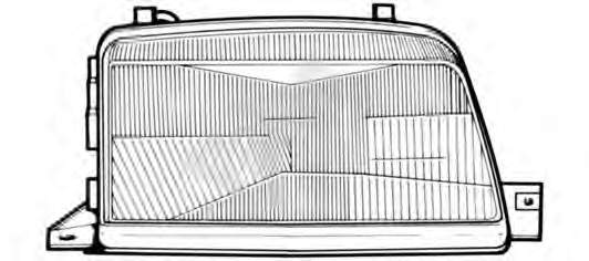 Reflektor lewy Renault 19 1 (B53, C53)