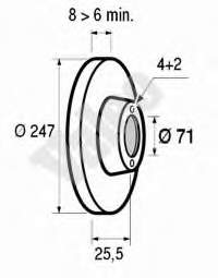 0853341X Brembo Tarcza hamulcowa tylna