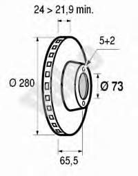 71738905 Fiat/Alfa/Lancia Tarcza hamulcowa przednia