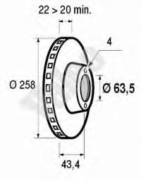 1388256 Ford Tarcza hamulcowa przednia