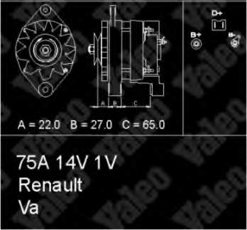 Alternator 433450 VALEO