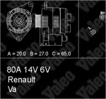 Alternator 437197 VALEO