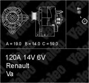 1648231280 Peugeot/Citroen alternator