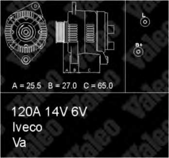 Alternator 437349 VALEO