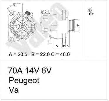 57055T Peugeot/Citroen Alternator