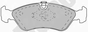 Klocki hamulcowe przednie tarczowe Opel 90399495 cena, od 27,01 USD