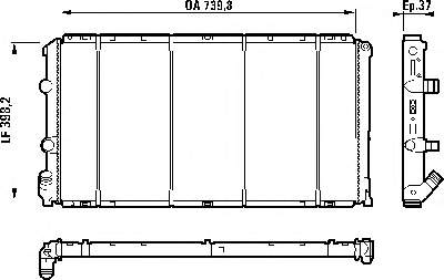 4502435 Opel Chłodnica silnika