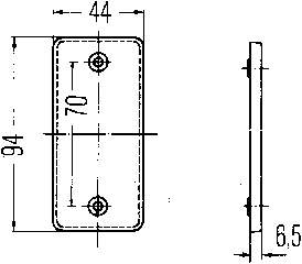 Lampa odblaskowa zderzaka tylnego 8RA003326001 HELLA