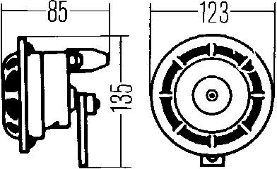 Do koszyka 3AG003399801 HELLA Sygnał dźwiękowy (klakson)