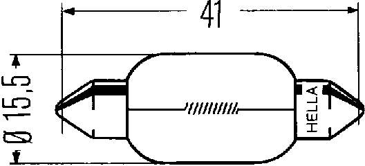 Żarówka oświetlenia wnętrza/kabiny 6119281 Ford