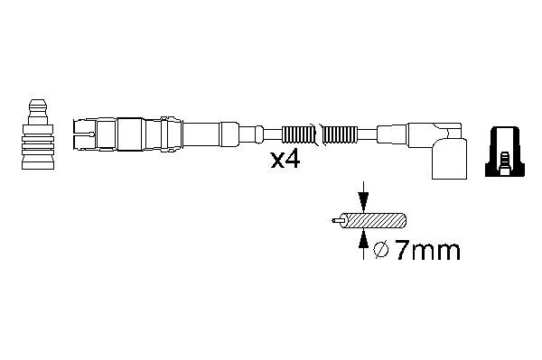 Zestaw przewodów wysokiego napięcia do BMW 3 (E36)