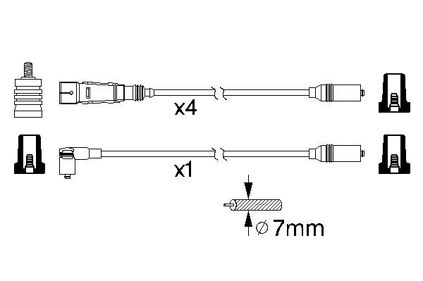 Zestaw przewodów wysokiego napięcia 0986356339 Bosch