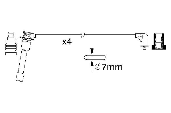 Zestaw przewodów wysokiego napięcia Blue Print ADM51619 cena, od 41,36 USD