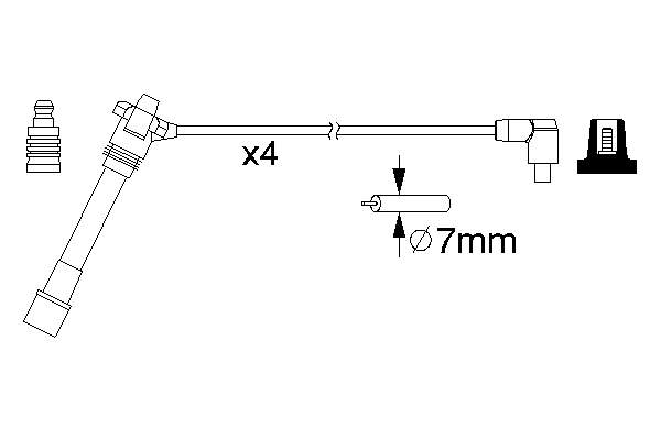 71776577 Fiat/Alfa/Lancia zestaw przewodów wysokiego napięcia