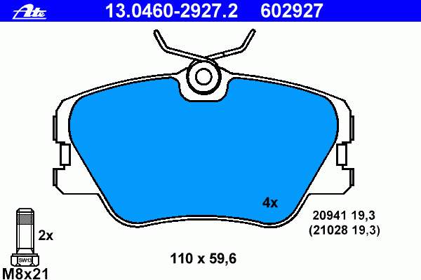 000420992041 Mercedes klocki hamulcowe przednie tarczowe