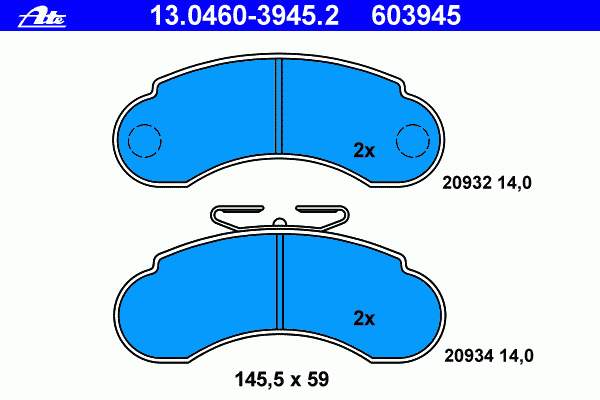 Klocki hamulcowe przednie tarczowe Mercedes A6314200120 cena, od 32,25 USD