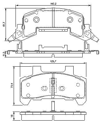 Klocki hamulcowe przednie tarczowe Chrysler 5072216AA cena, od 40,25 USD