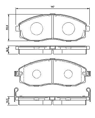 Klocki hamulcowe przednie tarczowe Hyundai/Kia S5810147A00 cena, od 26,96 USD