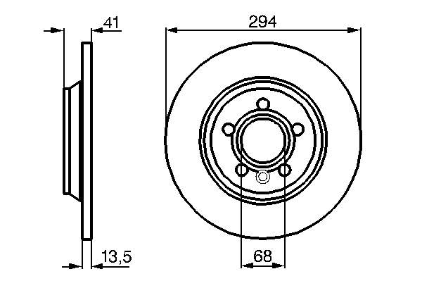 0 986 478 569 Bosch tarcza hamulcowa tylna