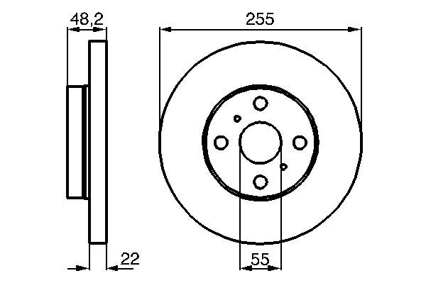 Do koszyka 0986478578 Bosch Tarcza hamulcowa przednia