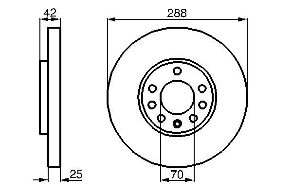 0986478588 Bosch tarcza hamulcowa przednia