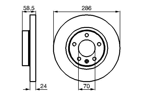 Do koszyka 90487103 Opel Tarcza hamulcowa przednia