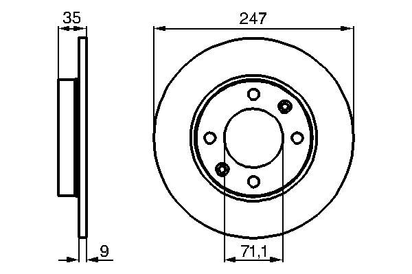 424952 Peugeot/Citroen tarcza hamulcowa tylna