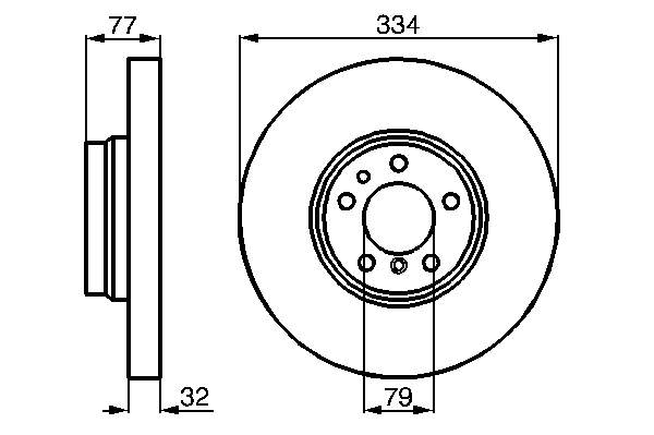 0986478623 Bosch tarcza hamulcowa przednia