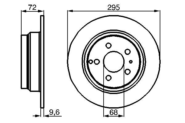 0986478628 Bosch tarcza hamulcowa tylna