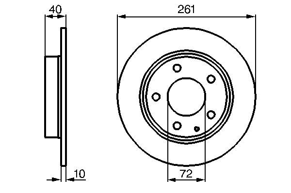 Do koszyka GTYF26251C Mazda Tarcza hamulcowa tylna