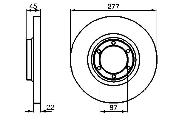 0986478635 Bosch Tarcza hamulcowa przednia