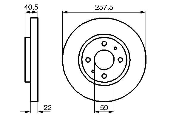 Tarcza hamulcowa przednia Fiat Linea (323)