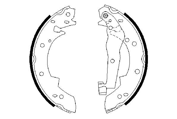 0 986 487 013 Bosch klocki hamulcowe tylne bębnowe