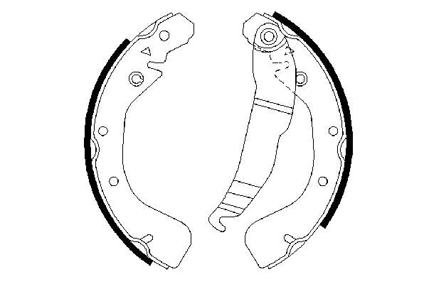 Klocki hamulcowe tylne bębnowe 0986487554 Bosch