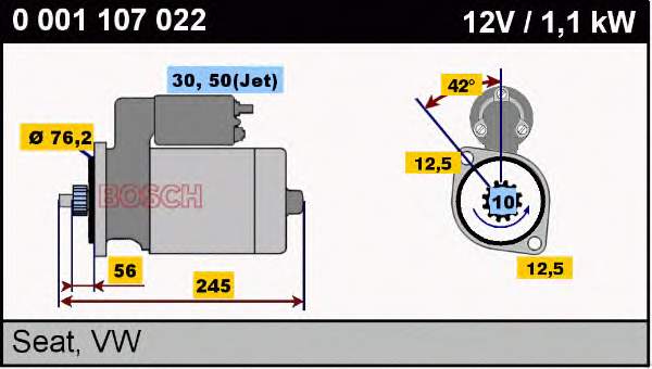 0001107022 Bosch rozrusznik